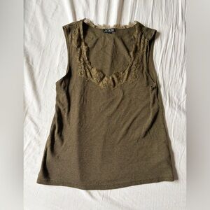 J. Crew Fine Line Lace Tank Top